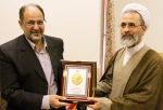 دیدار رییس دانشگاه با آیت الله اعرافی؛ رییس دانشگاه جامعه المصطفی العالمیه