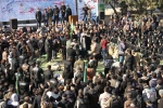 خاکسپاری دو شهید گلگون کفن جنگ تحمیلی در دانشگاه فنی و حرفه ای