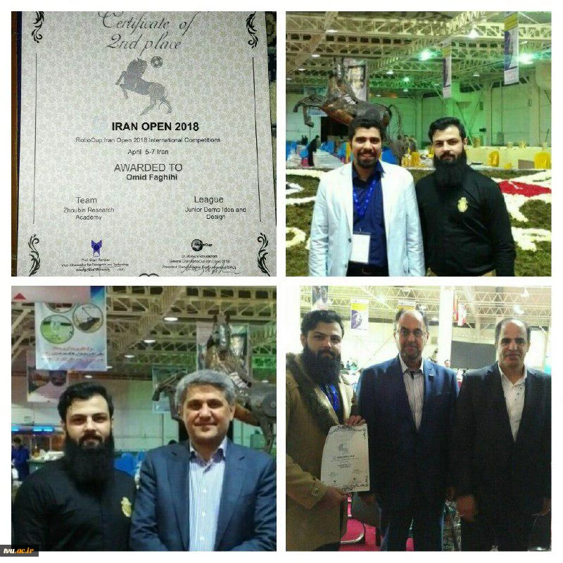 کسب مقام نایب قهرمانى جهان در مسابقات بین المللی ربوکاپ IRANOPEN 2018 توسط دانشجوى مقطع کارشناسی دانشکده ى فنی حرفه اى ملاصدرا-رامسر