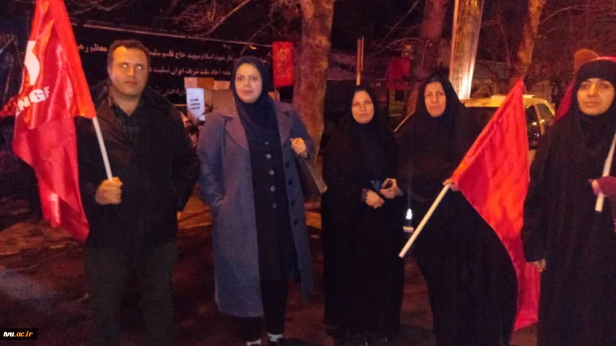 حضور ریاست و کارکنان آموزشکده فنی و حرفه ای دختران آمل در مراسم تشییع پیکر پاک شهید سپهبد سلیمانی و همرزمانش 3