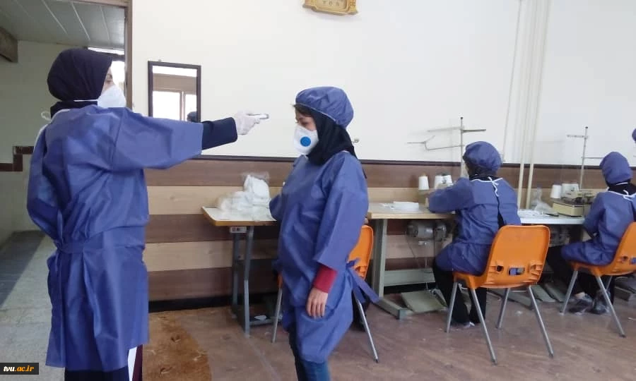 تولید ماسک در آموزشکده دختران همدان 4