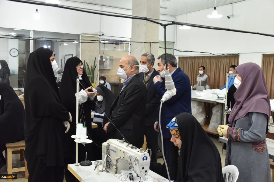 بازدید دکتر صالحی عمران از کارگاه های تولید ماسک دانشکده فنی و حر فه ای دکتر شریعتی با حضور واحد مرکزی خبر 5