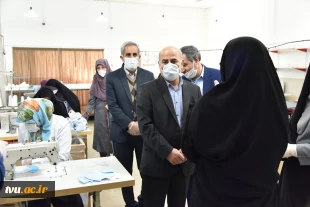 بازدید دکتر صالحی عمران از کارگاه های تولید ماسک دانشکده فنی و حر فه ای دکتر شریعتی با حضور واحد مرکزی خبر 7