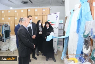 بازدید دکتر صالحی عمران از کارگاه های تولید ماسک دانشکده فنی و حر فه ای دکتر شریعتی با حضور واحد مرکزی خبر 9