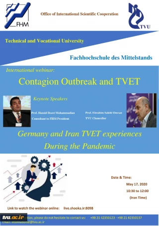 Joint International Webinar of Technical and Vocational University (TVU) and University of Applied Sciences, Germany (FHM)