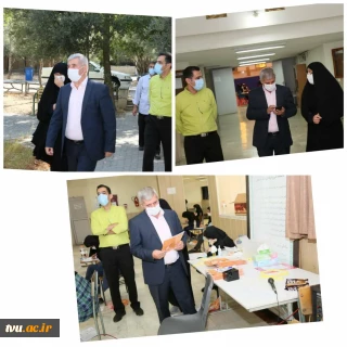 بازدید دکتر کیانی معاون محترم آموزشی دانشگاه فنی و حرفه ای از حوزه امتحانی کنکور سراسری دانشکده دکتر شریعتی در تاریخ  29 مرداد ماه 1399