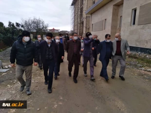 بازدید معاونت محترم اداری و مالی دانشگاه فنی و حرفه ای از پروژه های در حال ساخت آموزشکده ملاصدرا رامسر 2