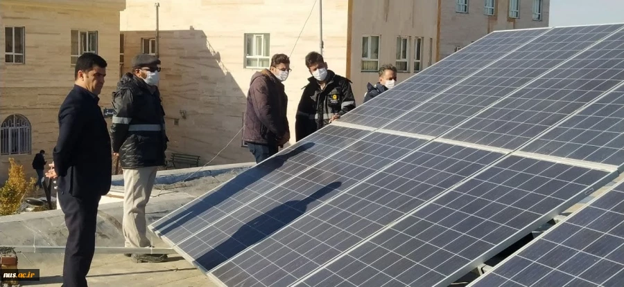 گزارش تصویری از بازدید مهندس ناظرشرکت توزیع برق استان خراسان رضوی از روند نیروگاه خورشیدی دانشکده فنی شهید رجایی قوچان 5
