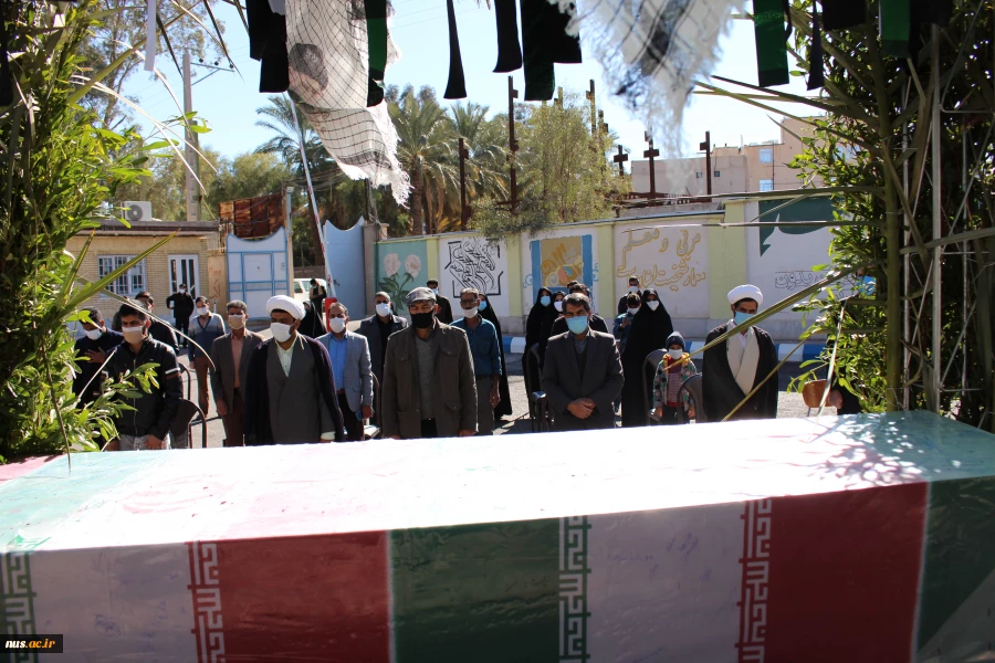به مناسبت ایام فاطمیه و شهادت حضرت زهرا بدرقه شهید گمنام در آموزشکده فنی و حرفه ای برگزار شد  2