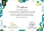 Technical and vocational universities were evaluated in the Green Metric ranking system. 3