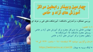 چهارمین وبینار رابطین مراکز آموزش های آزاد و خاص