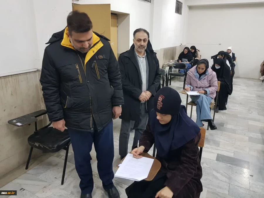 بازدید دکتر خسرویان و هیئت همراه از روند برگزاری امتحانات پایان ترم دانشکده فنی و حرفه‌ای دکتر شریعتی 9