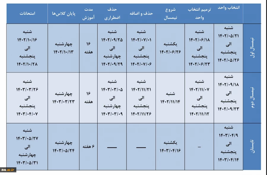 تقویم آموزشی سال تحصیلی 1403-1402 2