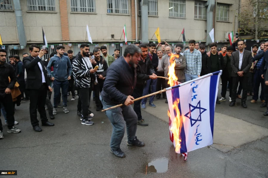 اجتماع بزرگ دانشگاهیان دانشگاه فنی و حرفه‌ای در حمایت از مردم مظلوم غزه و ابراز خشم و انزجار از سکوت و انفعال سازمان ملل و نهادهای مدعی حقوق بشر 19