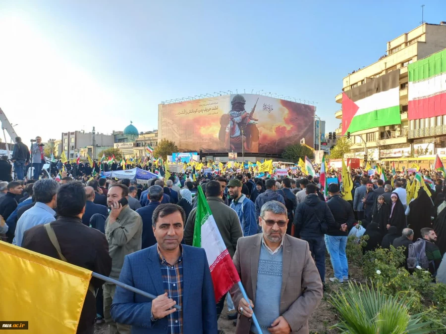 اجتماع دانشگاهیان دانشگاه فنی و حرفه‌ای همگام با دیگر اقشار جامعه در حمایت از مردم غزه 2