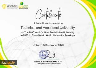Technical and Vocational University achieved a 78-rank promotion in the Green Metric 2023 world ranking system among the 36 largest universities in Iran, along with other universities in the world. 2