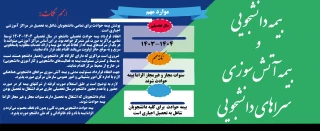 بیمه دانشجویی و بیمه آتش‌سوزی سراهای دانشجویی سال تحصیلی 1404-1403