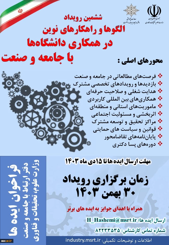 ششمین رویداد الگوه و راهکارهای نوین در همکاری دانشگاه با جامعه و صنعت 2