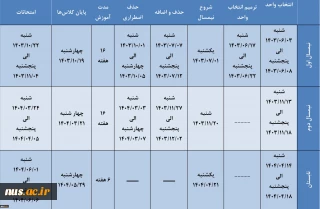 تقویم آموزشی سال تحصیلی 404ـ1403