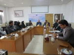 جلسه دکتر احمدی، سرپرست معاونت پژوهشی دانشگاه ملی مهارت با رؤسای مراکز و اعضای هیئت رئیسه دانشگاه واحد استانی یزد در آموزشکده دختران میبد 2