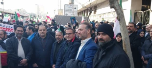 حضور هیئت رئیسه و کارکنان سازمان مرکزی دانشگاه ملی مهارت در راهپیمایی 22 دی‌ماه 2