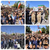 حضور آقای خالدی مدیر کل برنامه بودجه، تحول اداری و بهره وری در مراسم تشییع و خاکسپاری شهید هاشم میری بُقال 8