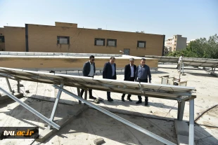 بازدید رئیس دانشگاه ملی مهارت و مدیران ستادی از فضاهای آسیب‌دیده جنگ سوم تحمیلی دانشکده ملی مهارت ولیعصر(عج) 17