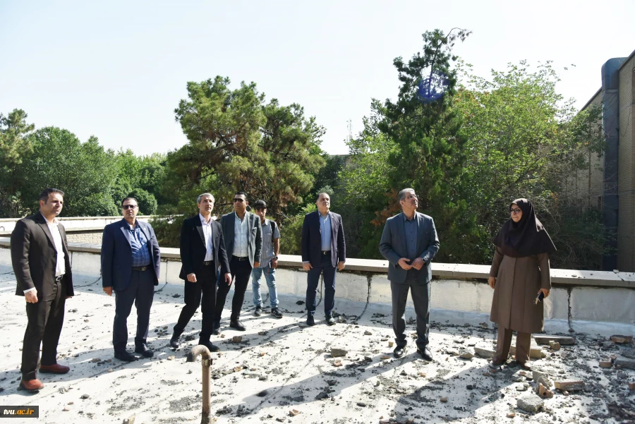بازدید رئیس دانشگاه ملی مهارت و مدیران ستادی از فضاهای آسیب‌دیده جنگ سوم تحمیلی دانشکده ملی مهارت ولیعصر(عج) 18