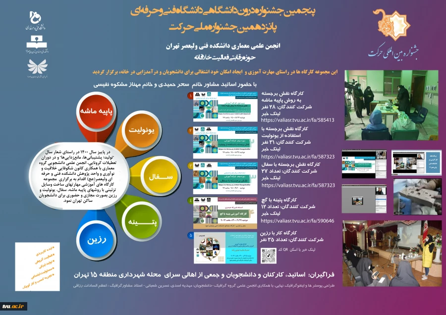 فعالیت خلاقانه انجمن علمی معماری - ولیعصر تهران