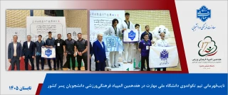 نایب قهرمانی دانشگاه ملی مهارت در رشته تکواندو هفدهمین المپیاد دانشجویان کشور